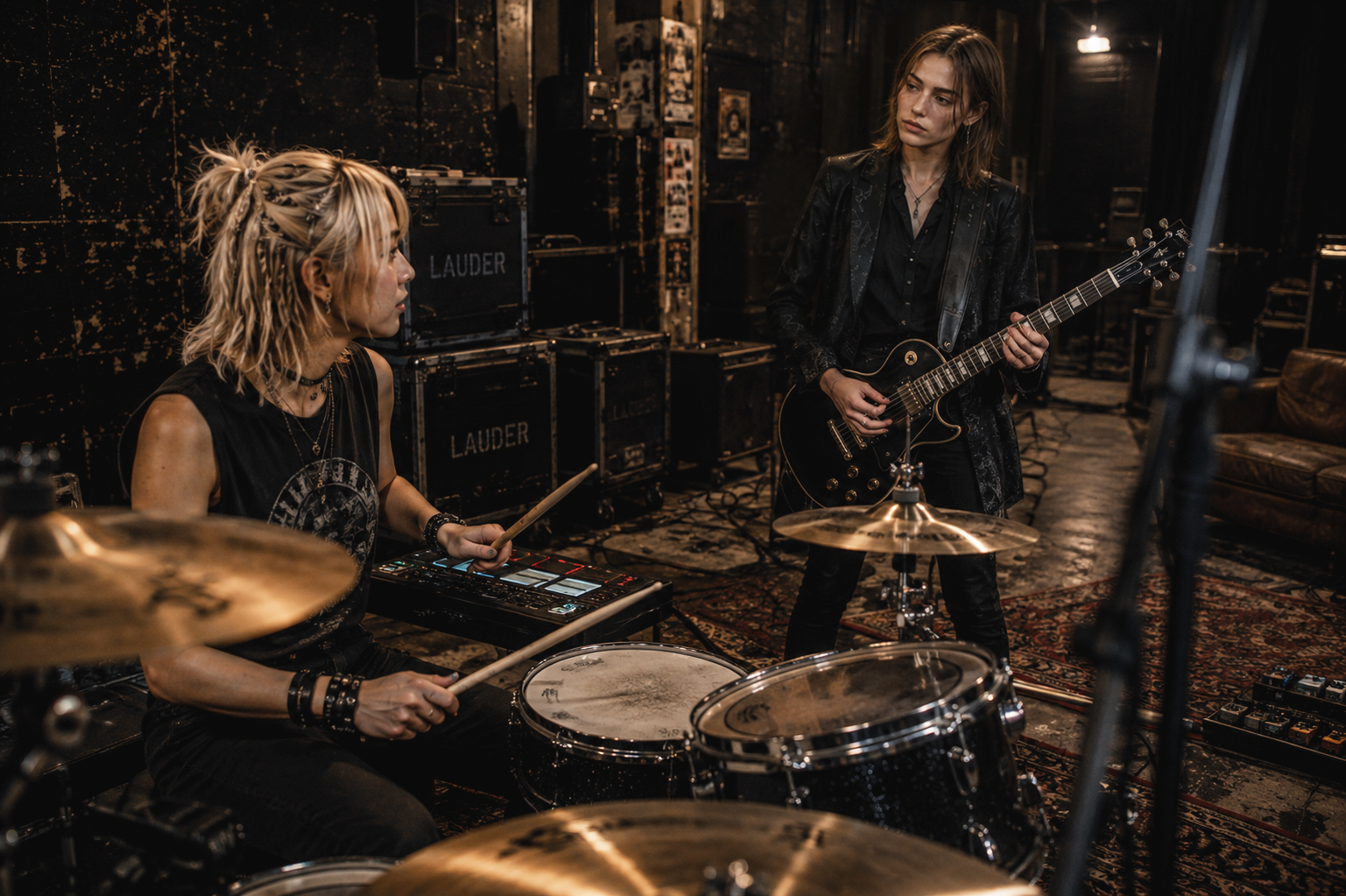 Liv y Nili durante el ensayo